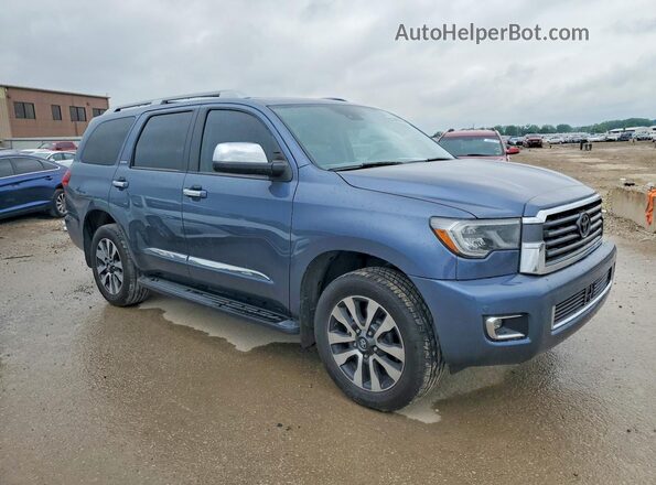 5TDJY5G19LS180492 2020 TOYOTA SEQUOIA Blue წინა მარჯვენა