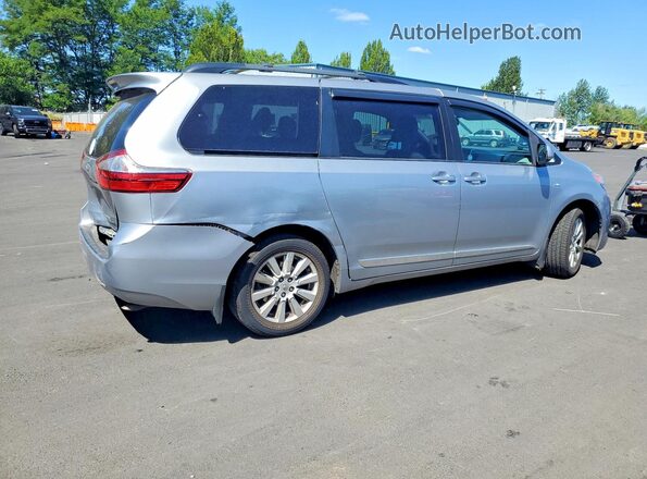 5TDJZ3DC0HS186762 2017 TOYOTA SIENNA Silver Tył prawy