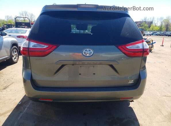 5TDJZ3DC1JS193256 2018 TOYOTA SIENNA Green Vista trasera