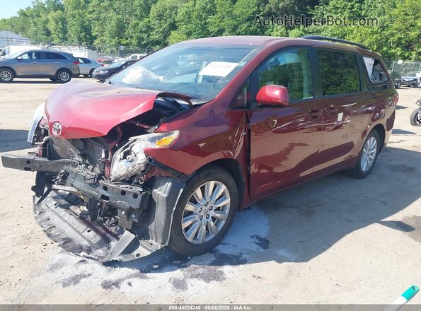 5TDJZ3DC3HS163427 2017 TOYOTA SIENNA Red წინა მარცხენა ხედი სამი მეოთხედიდან