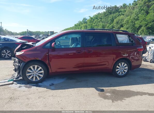 5TDJZ3DC3HS163427 2017 TOYOTA SIENNA Red სალონის 360-გრადუსიანი ხედი