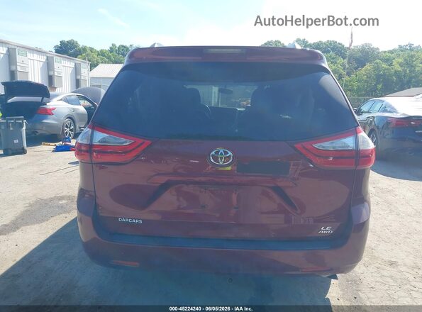 5TDJZ3DC3HS163427 2017 TOYOTA SIENNA Red 