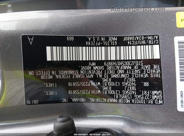 5TDJZ3DC5HS149979 2017 TOYOTA SIENNA Silver Widok komory silnika