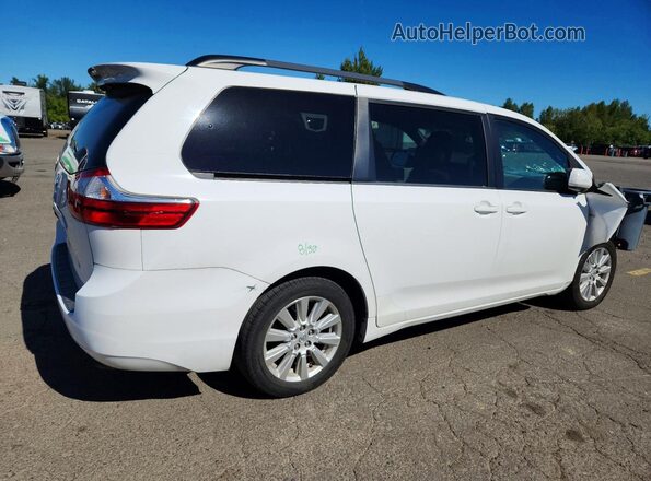 5TDJZ3DC8HS178134 2017 TOYOTA SIENNA White Задня права чверть