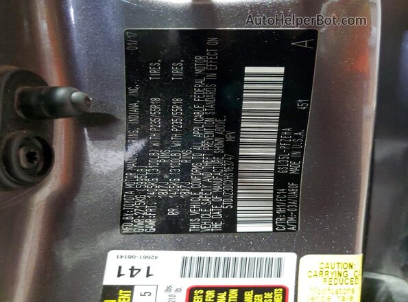 5TDJZ3DCXHS163747 2017 TOYOTA SIENNA Серый 
