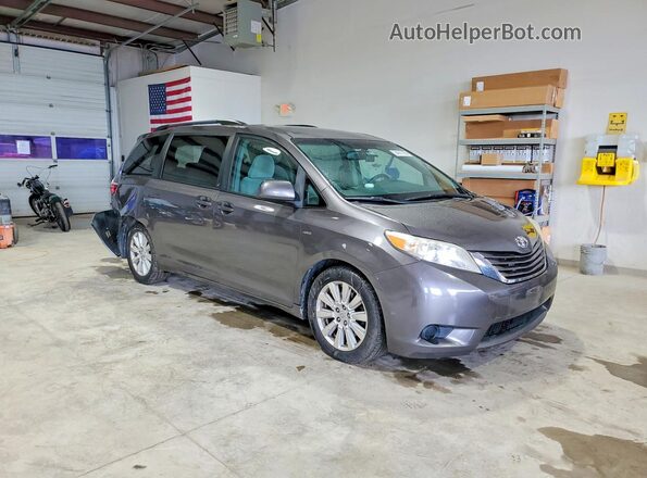 5TDJZ3DCXHS163747 2017 TOYOTA SIENNA Серый 