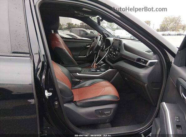5TDJZRAHXMS057649 2021 TOYOTA HIGHLANDER Черный Вид салона спереди