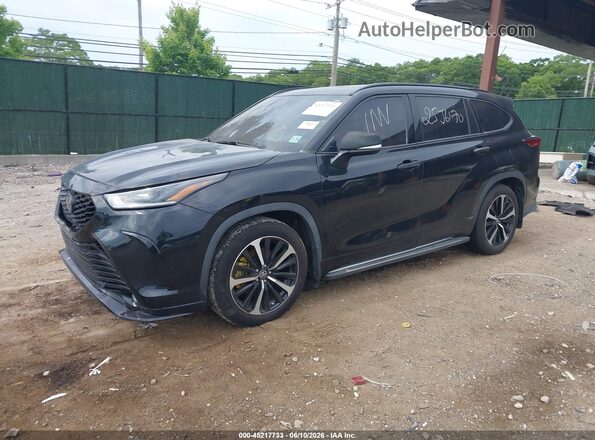 5TDJZRBH4MS111882 2021 TOYOTA HIGHLANDER Черный Передняя левая четверть