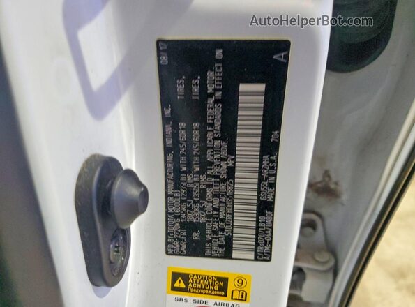 5TDJZRFH0HS518825 2017 TOYOTA HIGHLANDER White VIN sticker view
