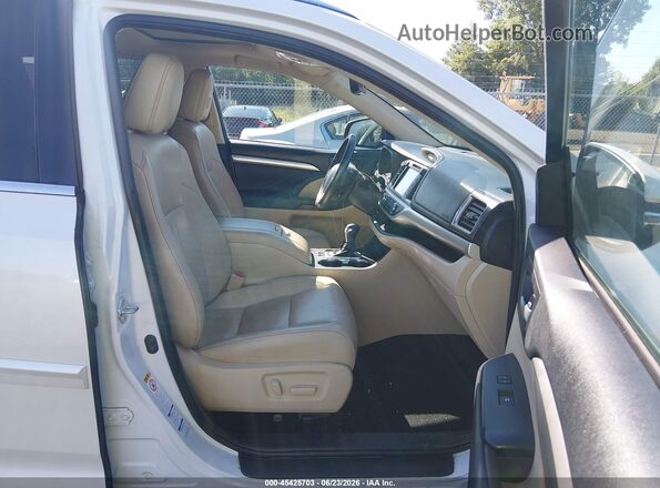 5TDJZRFH0KS576697 2019 TOYOTA HIGHLANDER White Widok wnętrza z przodu
