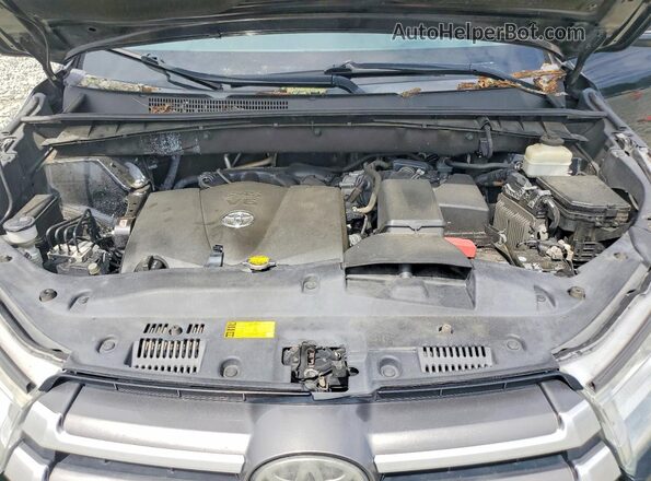 5TDJZRFH1HS403845 2017 TOYOTA HIGHLANDER Black ძრავის განყოფილების ხედი