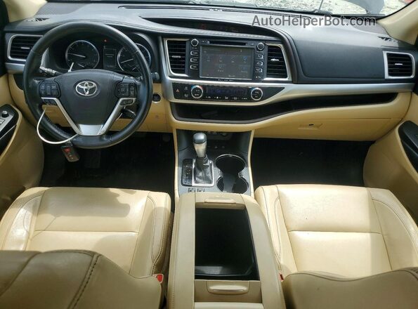 5TDJZRFH1HS403845 2017 TOYOTA HIGHLANDER Black წინა პანელის ხედი