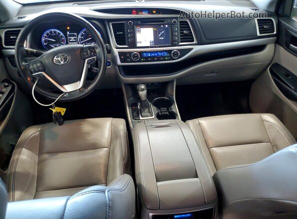 5TDJZRFH1HS519305 2017 TOYOTA HIGHLANDER White Вид панелі приладів