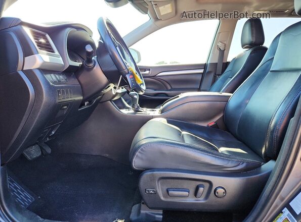 5TDJZRFH1JS899171 2018 TOYOTA HIGHLANDER Gray Front interior view