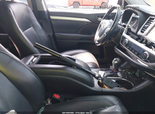 5TDJZRFH1KS564929 2019 TOYOTA HIGHLANDER Black წინა სალონის ხედი