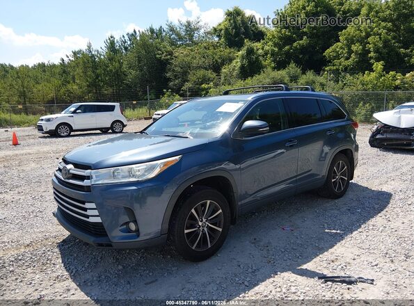 5TDJZRFH2HS406429 2017 TOYOTA HIGHLANDER Blue Передня ліва чверть