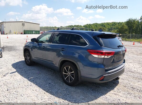 5TDJZRFH2HS406429 2017 TOYOTA HIGHLANDER Blue Задня ліва чверть