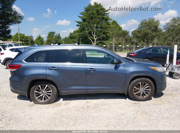 5TDJZRFH2HS406429 2017 TOYOTA HIGHLANDER Blue Вид задньої частини салону