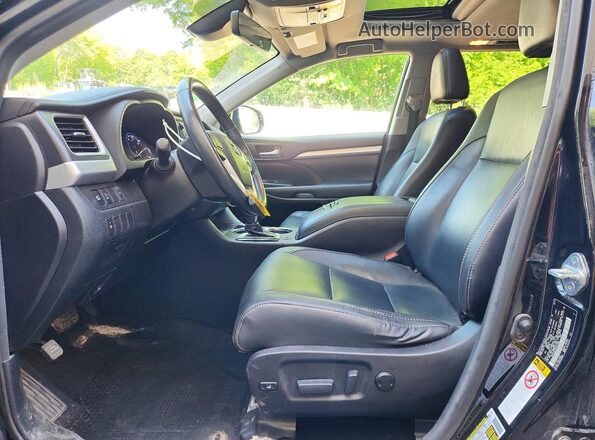 5TDJZRFH2HS417589 2017 TOYOTA HIGHLANDER Black Vista interior delantera