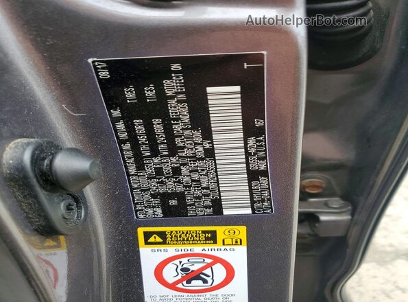 5TDJZRFH2HS456991 2017 TOYOTA HIGHLANDER Silver Vista de la etiqueta del VIN