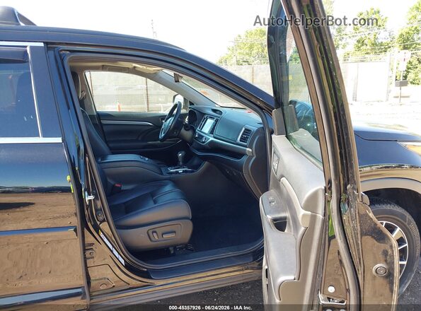 5TDJZRFH2JS553825 2018 TOYOTA HIGHLANDER Black Widok wnętrza z przodu