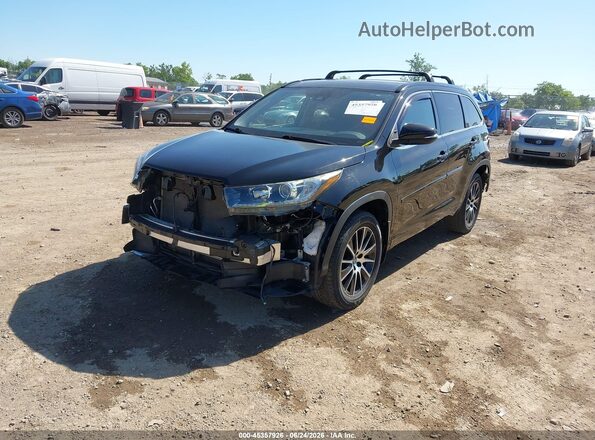 5TDJZRFH2JS553825 2018 TOYOTA HIGHLANDER Black Przód lewy