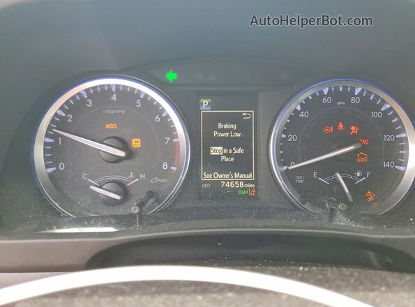 5TDJZRFH2JS817139 2018 TOYOTA HIGHLANDER White Instrument cluster view
