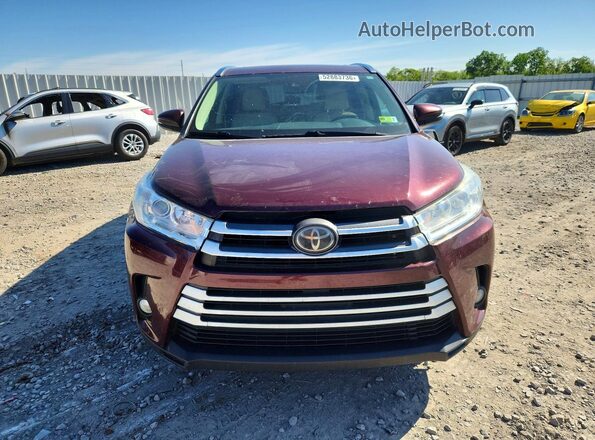 5TDJZRFH2JS851520 2018 TOYOTA HIGHLANDER Burgundy Widok z przodu