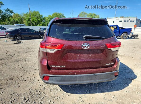5TDJZRFH2JS851520 2018 TOYOTA HIGHLANDER Burgundy Widok z tyłu