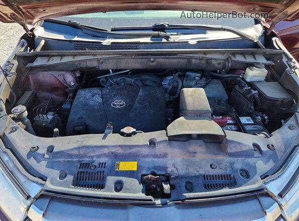 5TDJZRFH2JS851520 2018 TOYOTA HIGHLANDER Burgundy Widok komory silnika