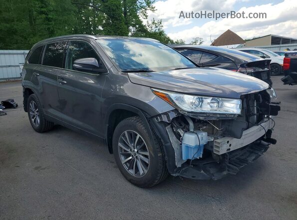 5TDJZRFH2KS562834 2019 TOYOTA HIGHLANDER Gray Front right