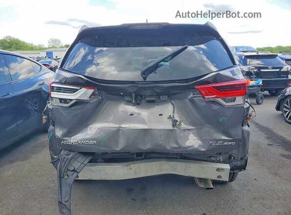 5TDJZRFH2KS562834 2019 TOYOTA HIGHLANDER Gray Rear view