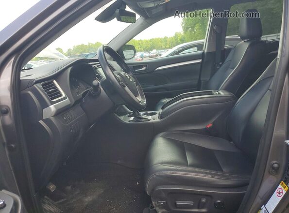 5TDJZRFH2KS562834 2019 TOYOTA HIGHLANDER Gray Front interior view