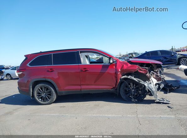 5TDJZRFH2KS626578 2019 TOYOTA HIGHLANDER Red Vista interior trasera