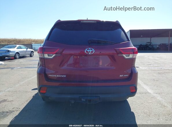 5TDJZRFH2KS626578 2019 TOYOTA HIGHLANDER Red 