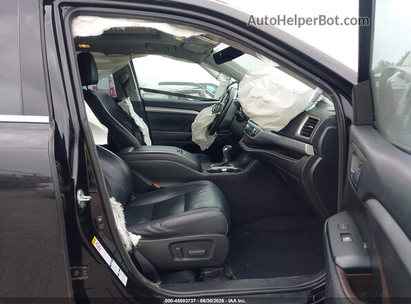 5TDJZRFH3JS859481 2018 TOYOTA HIGHLANDER Black Вид салону спереду