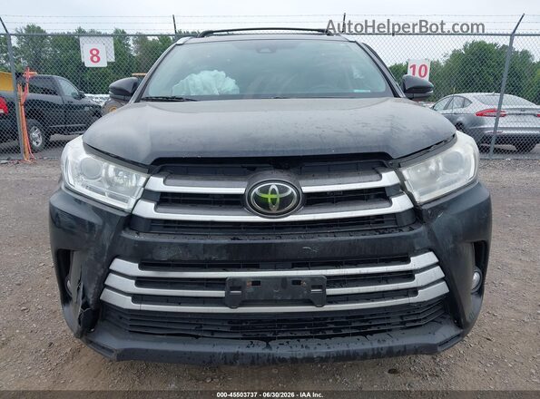 5TDJZRFH3JS859481 2018 TOYOTA HIGHLANDER Black Вид щитка приладів