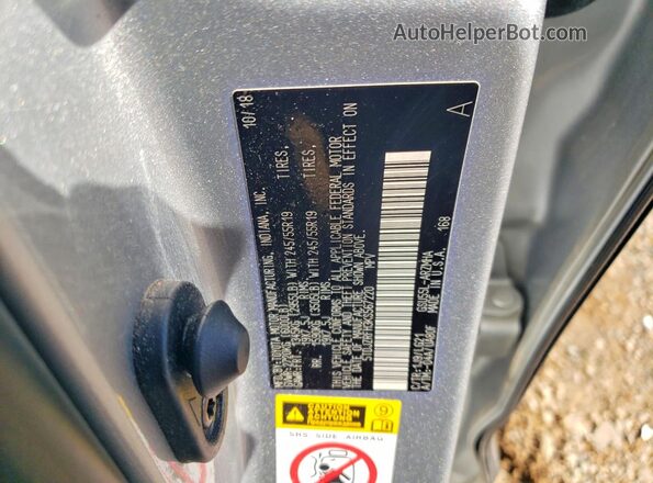 5TDJZRFH3KS567220 2019 TOYOTA HIGHLANDER Silver 
