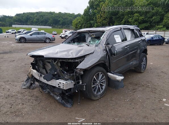 5TDJZRFH3KS591999 2019 TOYOTA HIGHLANDER Gray Front left
