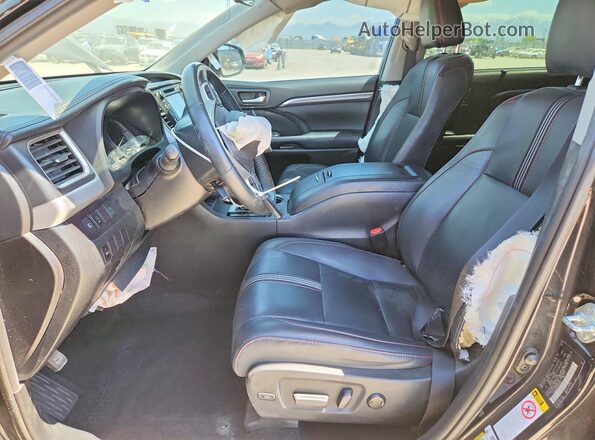 5TDJZRFH3KS600281 2019 TOYOTA HIGHLANDER Black Front interior view