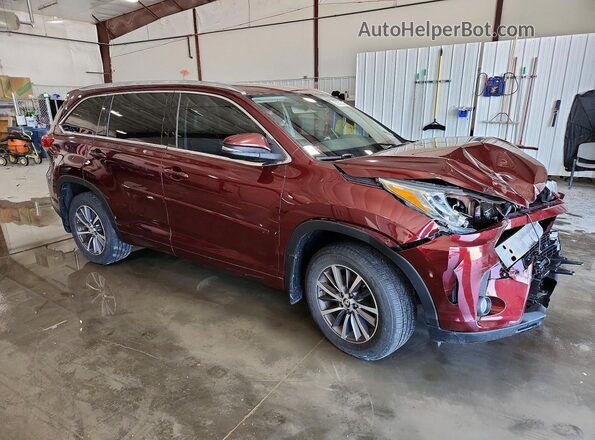5TDJZRFH4HS372185 2017 TOYOTA HIGHLANDER Темно-бордовый Передняя правая четверть
