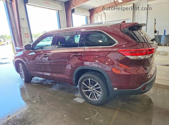 5TDJZRFH4HS372185 2017 TOYOTA HIGHLANDER Темно-бордовый Задняя левая четверть