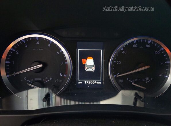 5TDJZRFH4HS372185 2017 TOYOTA HIGHLANDER Темно-бордовый Вид щитка приборов