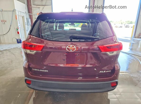 5TDJZRFH4HS372185 2017 TOYOTA HIGHLANDER Темно-бордовый Вид сзади