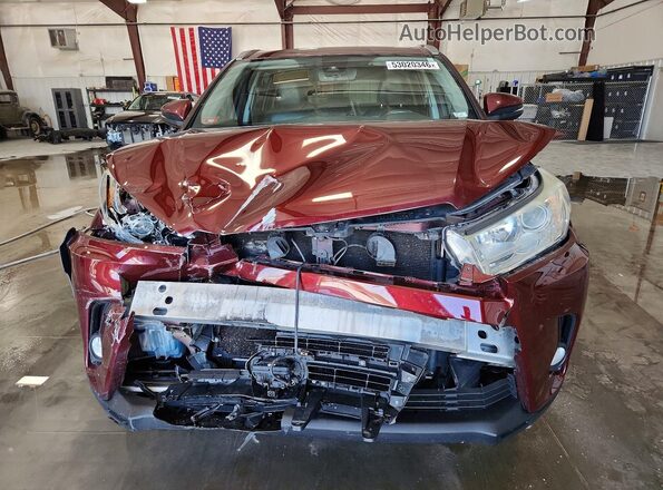 5TDJZRFH4HS372185 2017 TOYOTA HIGHLANDER Темно-бордовый Вид спереди