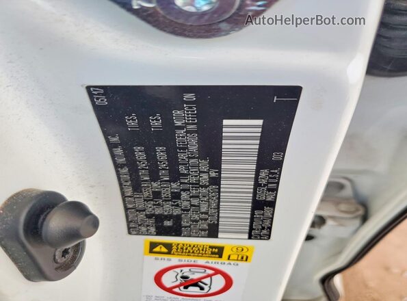 5TDJZRFH4HS426178 2017 TOYOTA HIGHLANDER White 