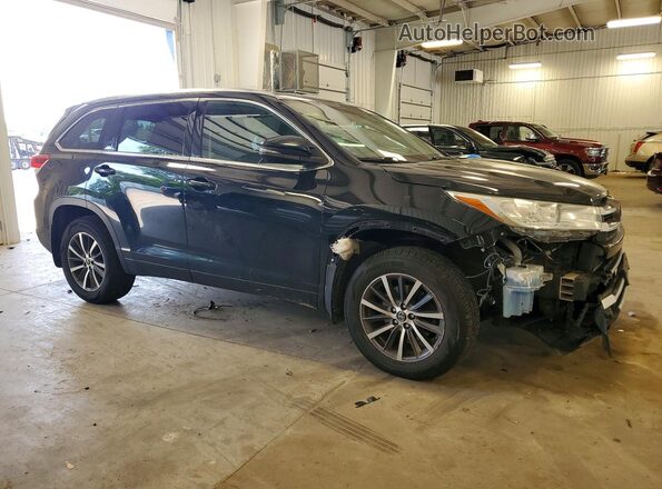 5TDJZRFH4JS527050 2018 TOYOTA HIGHLANDER Black Delantero derecho