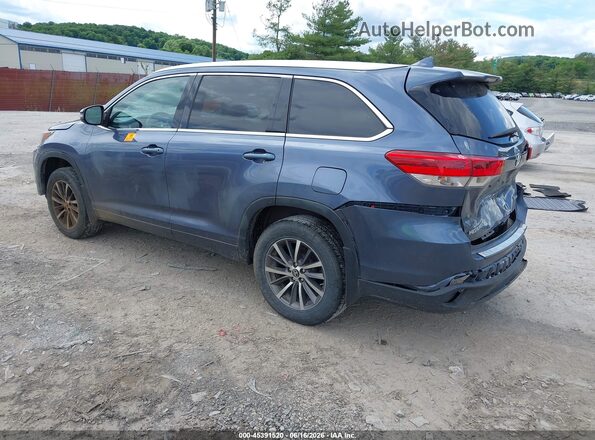5TDJZRFH4JS865869 2018 TOYOTA HIGHLANDER Blue Trasero izquierdo