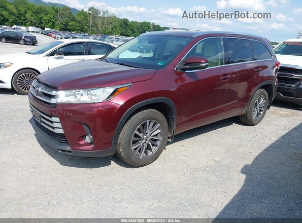 5TDJZRFH4JS882610 2018 TOYOTA HIGHLANDER Красный Передняя левая четверть
