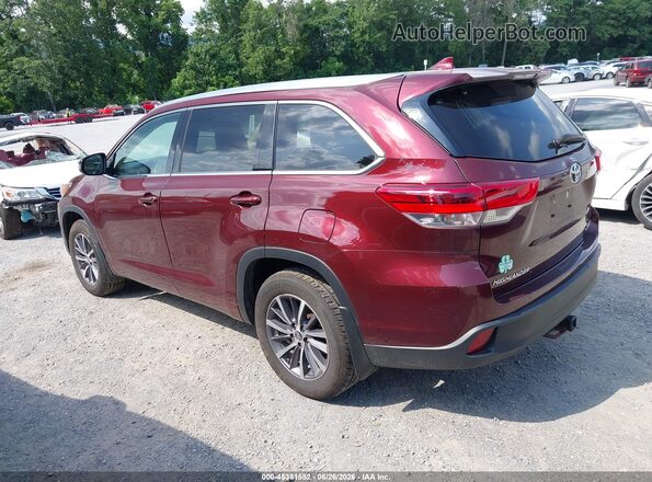 5TDJZRFH4JS882610 2018 TOYOTA HIGHLANDER Красный Задняя левая четверть